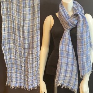 Blue Plaid Scarf